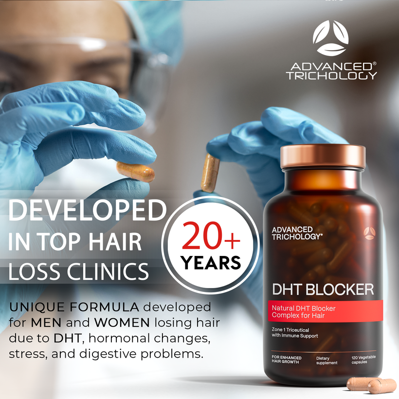 DHT Blocker - Hair Growth Supplement for Genetic Thinning Hair for Men and Women